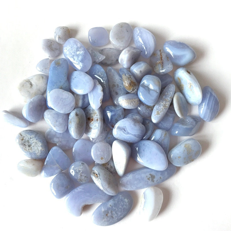 Blue Lace Agate Tumbled / Polished Stones - 100g freeshipping - Dara Laine Murray