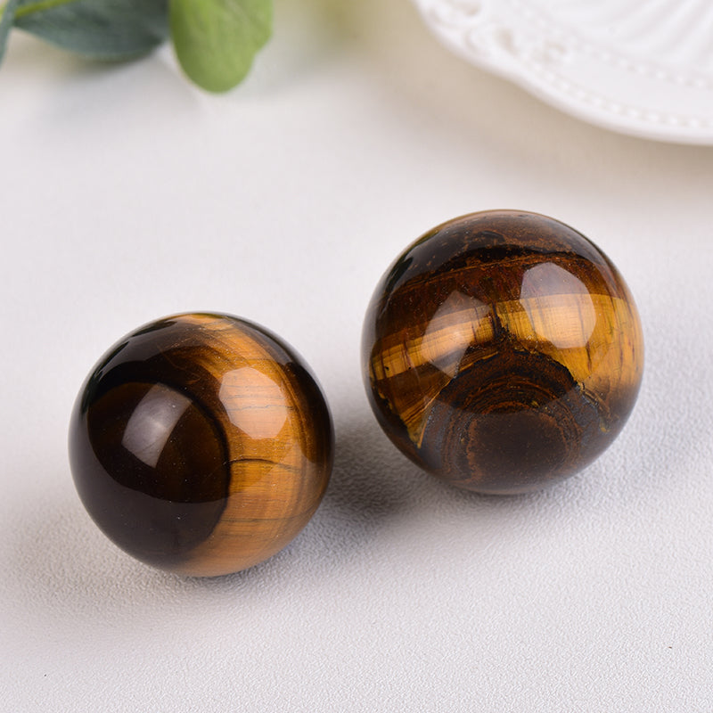1PC Natural Tiger Eye Stones Ball Polished Ore Mineral Banded Healing Heathy Raw Gemstone Specimen Home Decor Collection Gifts