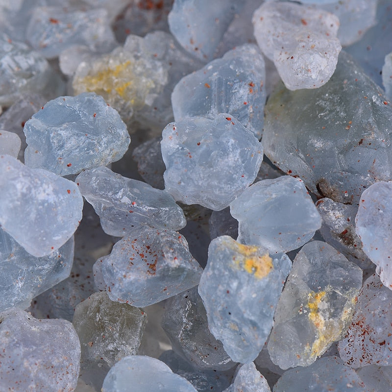 50g Natural Crystal Celestite Tumbled Chips Crushed Stone Healing Crystal Jewelry Making Home Decor Or Aquarium Decor freeshipping - Dara Laine Murray