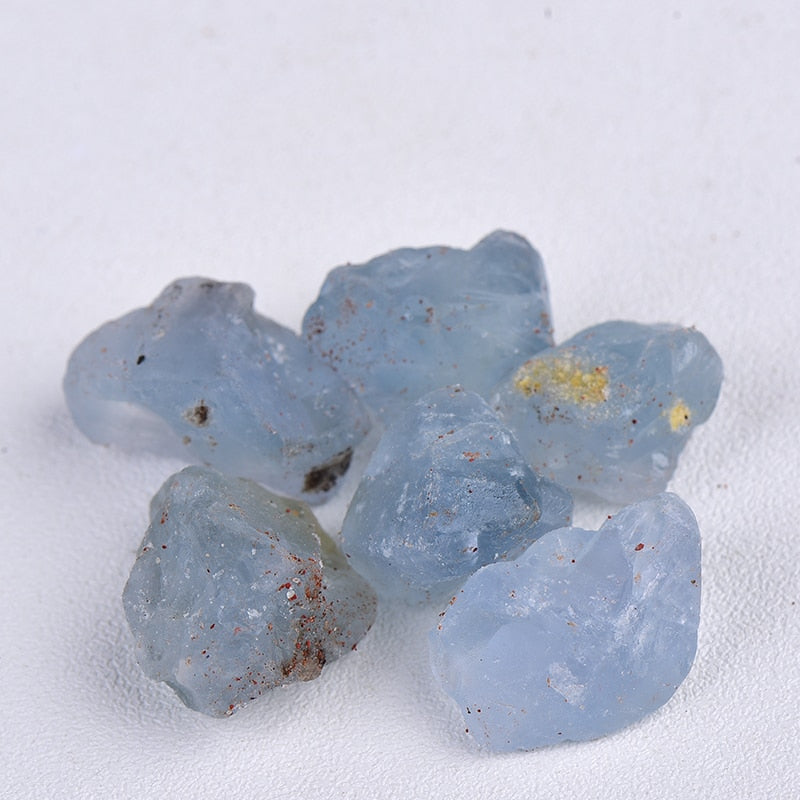 50g Natural Crystal Celestite Tumbled Chips Crushed Stone Healing Crystal Jewelry Making Home Decor Or Aquarium Decor freeshipping - Dara Laine Murray