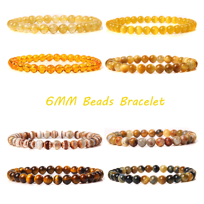 The Yellow Stone Collection - A collection of yellow crystal bracelets for prosperity, success, courage, and strength