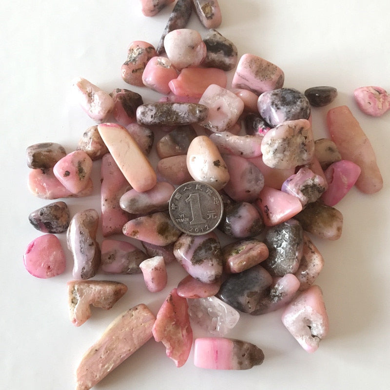 Pink Opal Stone Chips Stone - Irregular Crystals Perfect for Crystal Grids.