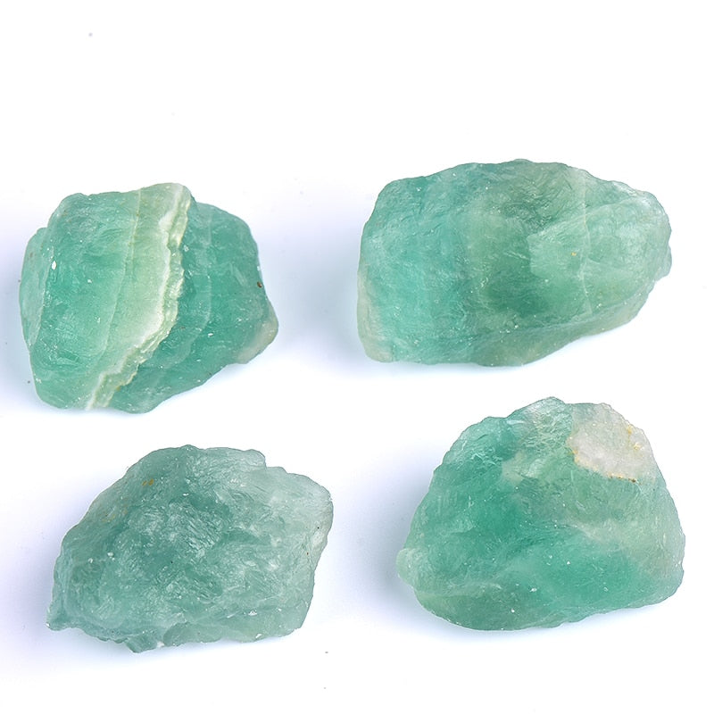Green Fluorite Raw Gemstone Mineral.