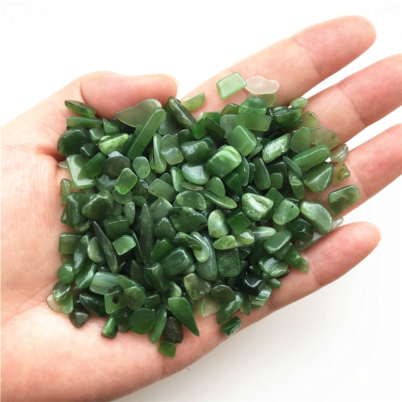 5-7mm Natural Green Jasper Jade Stone Polished Reiki Chakra Healing Crystals Natural Quartz Crystals 50g.