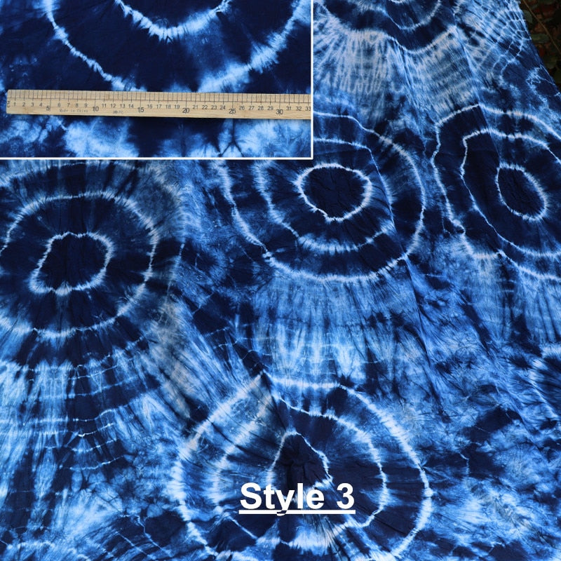 Traditional Shibori Hand Dyed Indigo Fabric Tablecloth / Tapestry freeshipping - Dara Laine Murray