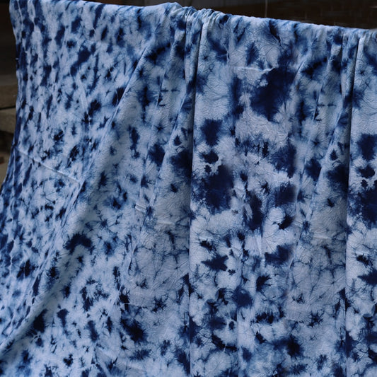 Traditional Shibori Hand Dyed Indigo Fabric Tablecloth / Tapestry freeshipping - Dara Laine Murray