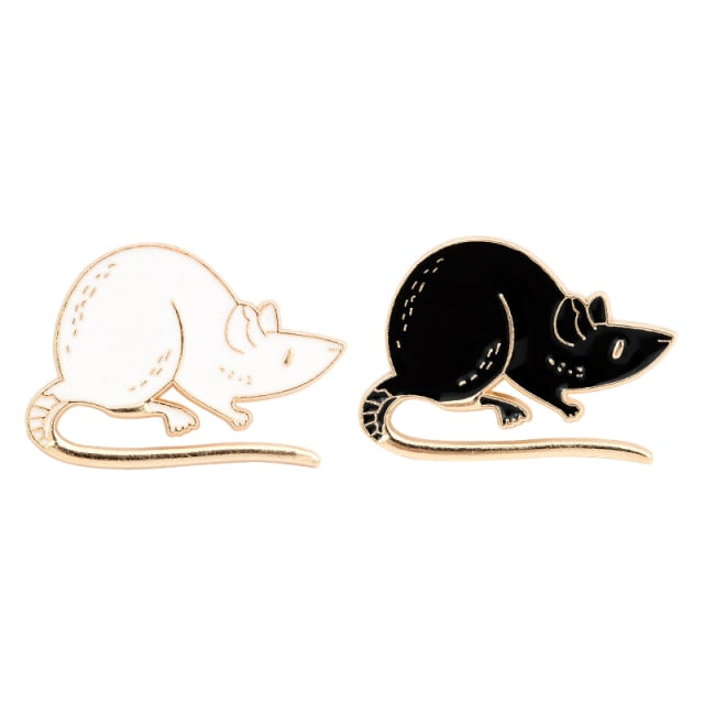 Baltimore Rat Enamel Pin - Black or White freeshipping - Dara Laine Murray