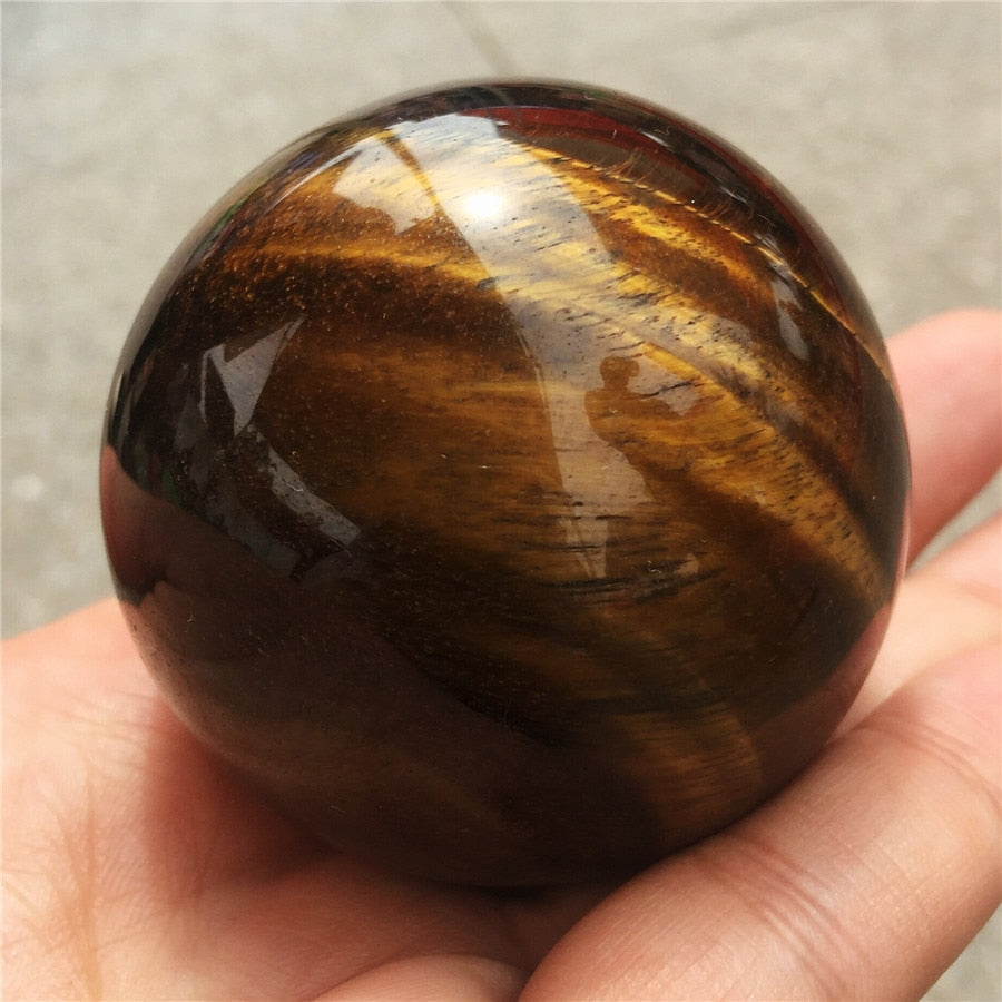 AAA 1pcs Tiger Eye Rare Natural Carving Sphere Ball Free stand Chakra Healing Reiki Stones Carved Crafts Wholesale.