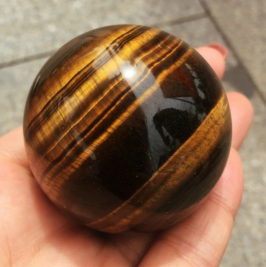 AAA 1pcs Tiger Eye Rare Natural Carving Sphere Ball Free stand Chakra Healing Reiki Stones Carved Crafts Wholesale.