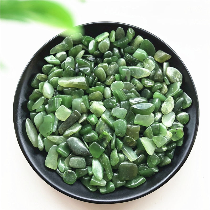 50g 7-9mm Natural Green Jasper Jade Stone Polished Reiki Chakra Healing Crystals Natural Stones and Minerals.