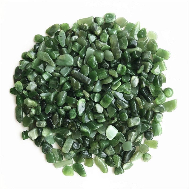 50g 7-9mm Natural Green Jasper Jade Stone Polished Reiki Chakra Healing Crystals Natural Stones and Minerals.