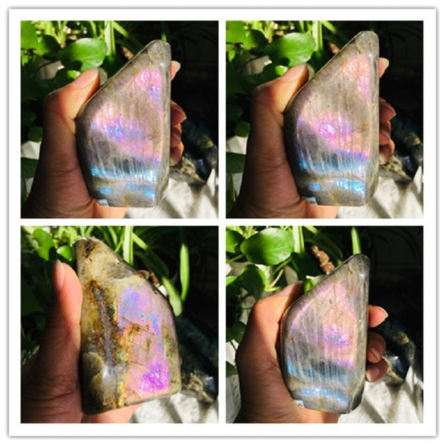 Misty Starlight Violet Labradorite Crystal - Freeform w/ Pink and Purple Flash (rare) choose your own