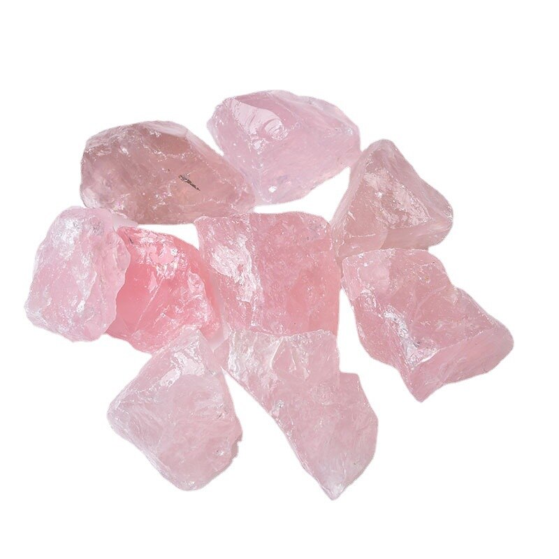 100g Natural Rose Quartz Crystals Rough Gravel Lucky Stone Minerals Specimen Stones for Aquarium for Fish Home Decoration.