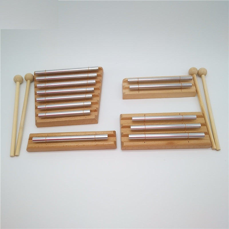 7-Tone Wooden Chime with Mallet Percussion Instrument for Meditation.