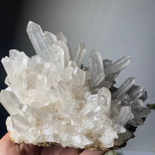 Natural Rare White Quartz Crystal Cluster Mineral Specimen Healing